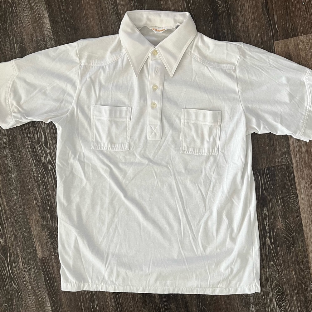 Vintage 80s Dallas Cowboys White Short Sleeve Polo Shirt